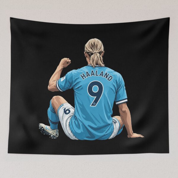 Item preview, Erling Haaland Blue Jersey designed and sold by elsiechillqzde.