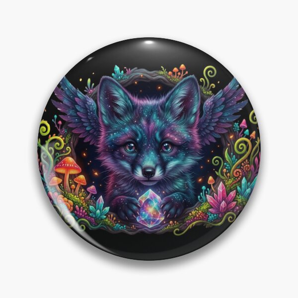 Item preview, Celestial Winged Fox Holding Magic Crystal designed and sold by OlesiaCraft.