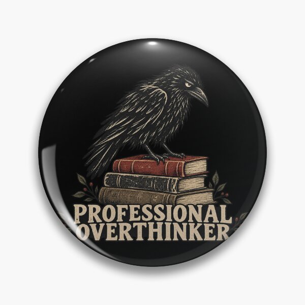 Item preview, Professional Overthinker Crow With Books designed and sold by AMICO77.