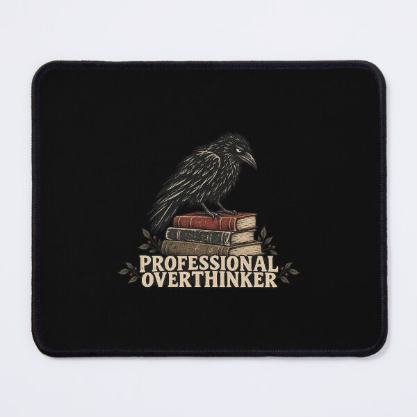Item preview, Professional Overthinker Crow With Books designed and sold by AMICO77.