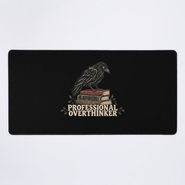 Item preview, Professional Overthinker Crow With Books designed and sold by AMICO77.