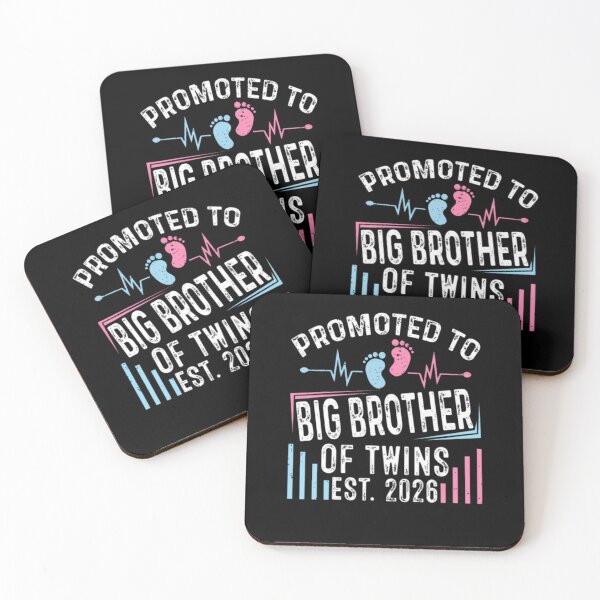 Item preview, Promoted To Big Brother Of Twins Est 2026 Baby Shower designed and sold by alvablakefg.