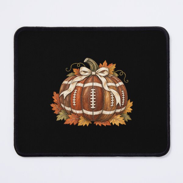 Item preview, Football Pumpkin With Cream Bow Fall Art designed and sold by AMICO77.