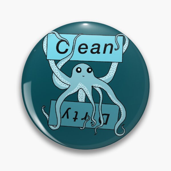 Item preview, Blue Clean and Dirty Octopus Labels designed and sold by Leapingdoe.