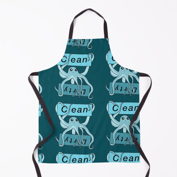 Item preview, Blue Clean and Dirty Octopus Labels designed and sold by Leapingdoe.