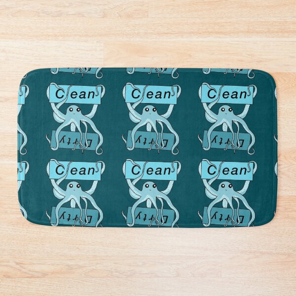 Item preview, Blue Clean and Dirty Octopus Labels designed and sold by Leapingdoe.