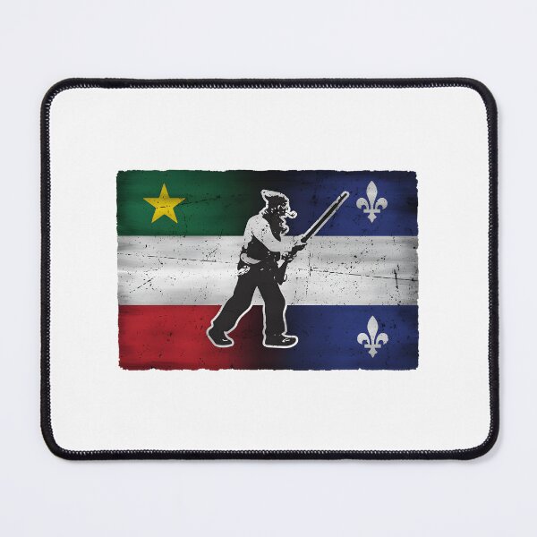 Item preview, Quebec Flag Grunge Style with Patriote Star and Henri Julien Old Patriot Rebellion Design designed and sold by richard143.