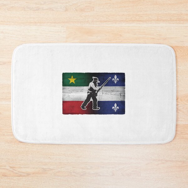 Item preview, Quebec Flag Grunge Style with Patriote Star and Henri Julien Old Patriot Rebellion Design designed and sold by richard143.