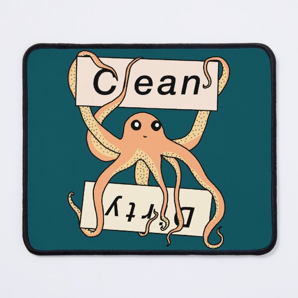 Item preview, Orange Clean and Dirty Octopus Labels designed and sold by Leapingdoe.