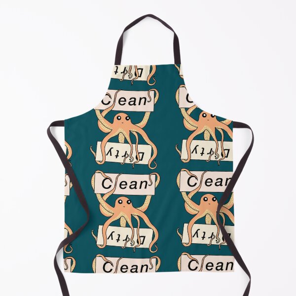 Item preview, Orange Clean and Dirty Octopus Labels designed and sold by Leapingdoe.