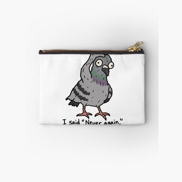 Item preview, Overthinking Pigeon Funny Nervous Bird Doodle designed and sold by MonkiFlipp.