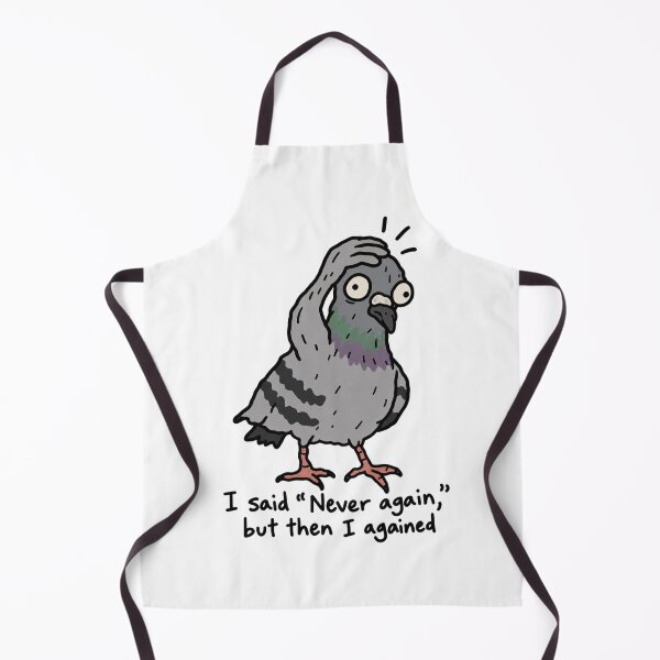 Item preview, Overthinking Pigeon Funny Nervous Bird Doodle designed and sold by MonkiFlipp.
