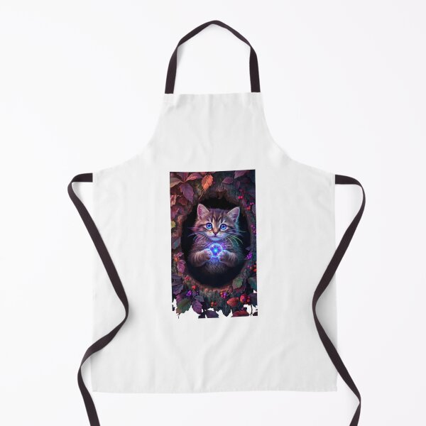 Item preview, Cute Fantasy Kitten Holding Glowing Magic Orb designed and sold by OlesiaCraft.