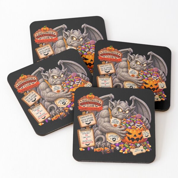 Item preview, ⚡HALLOWEEN OVERACHIEVERS CLUB -  Candy Guard Duty Department - dark version designed and sold by WheelieGdArt.