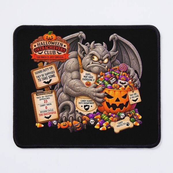 Item preview, ⚡HALLOWEEN OVERACHIEVERS CLUB - Candy Guard Duty Department - dark version designed and sold by WheelieGdArt.