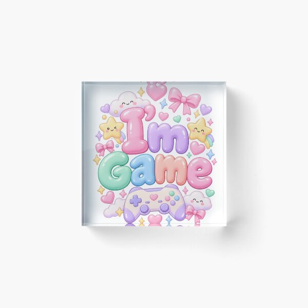 Item preview, Cute Pastel I’m Game Gamer Design designed and sold by Ooops Radio x Everbloom.