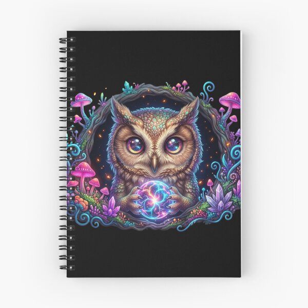 Item preview, Cute Fantasy Owl Holding Glowing Magic Orb designed and sold by OlesiaCraft.