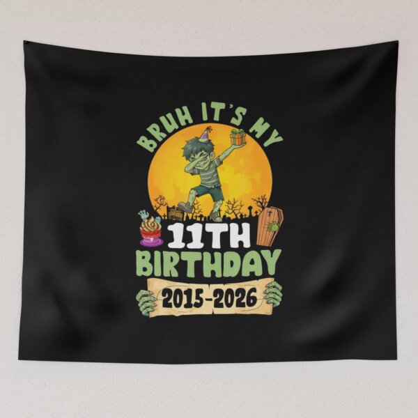 Item preview, Bruh Its My 11Th Birthday 2015 2026 Dabbing Zombie 11 Years designed and sold by alvablakefg.