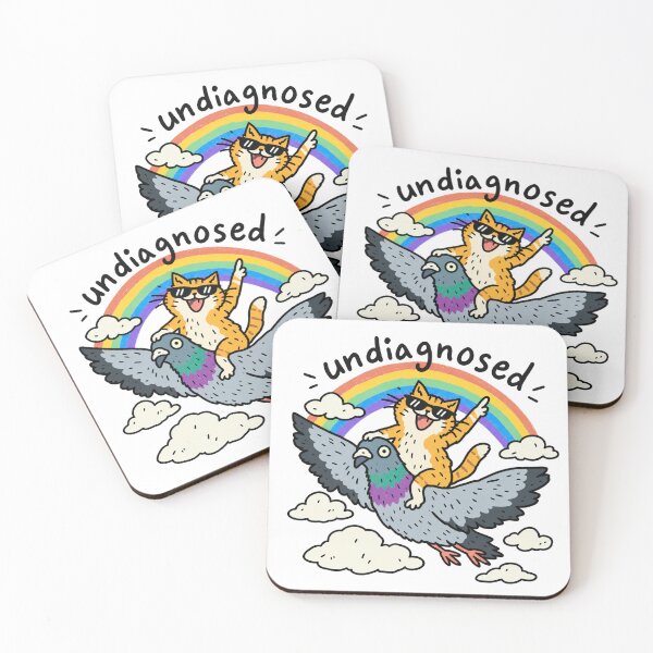 Item preview, Undiagnosed Cat Riding Pigeon Funny designed and sold by MonkiFlipp.