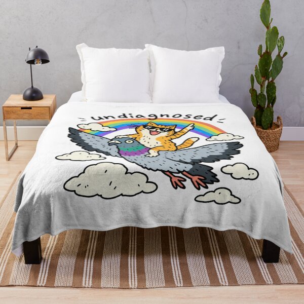 Item preview, Undiagnosed Cat Riding Pigeon Funny designed and sold by MonkiFlipp.