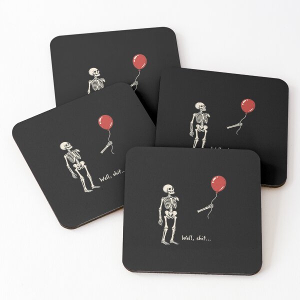 Item preview, Skeleton and Red Balloon Dark Humor designed and sold by AMICO77.