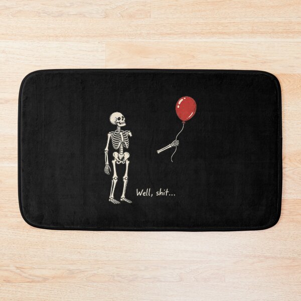 Item preview, Skeleton and Red Balloon Dark Humor designed and sold by AMICO77.