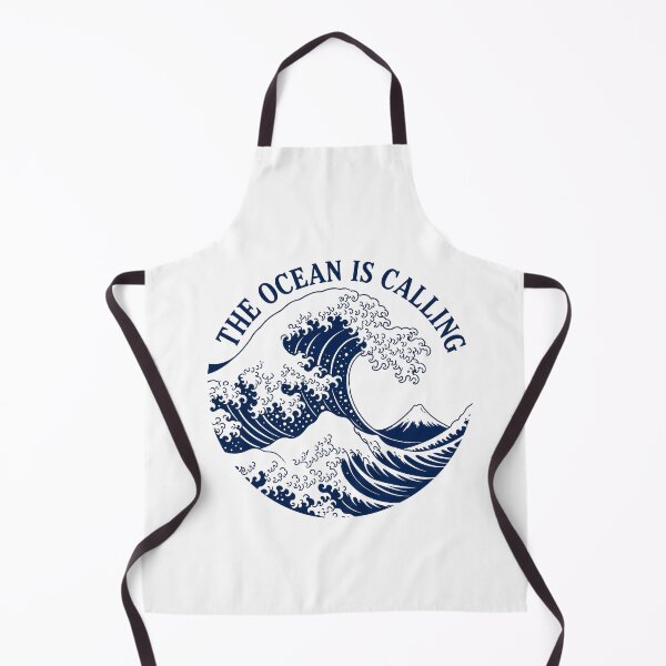 Item preview, The Ocean Is Calling Japanese Woodblock Wave Art Print Tee Sticker Surfer Gift designed and sold by sharifex.