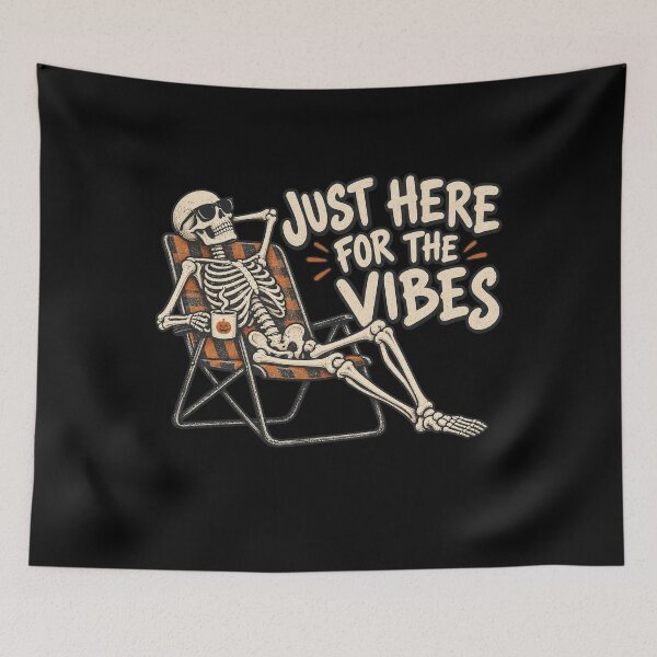 Item preview, Skeleton Just Here for the Vibes designed and sold by AMICO77.