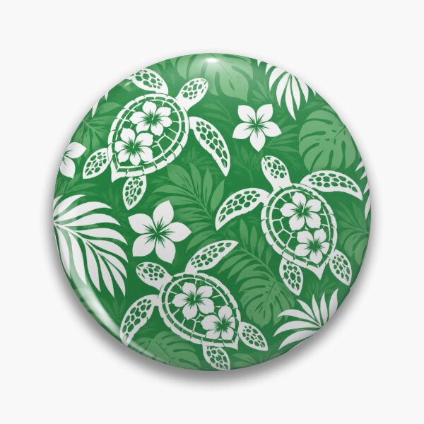Item preview, Old Hawaii Honu – Green Sea Turtle Tropical Pattern designed and sold by Plus91BIRD.