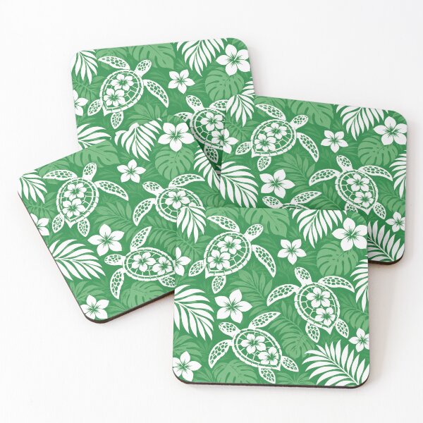Item preview, Old Hawaii Honu – Green Sea Turtle Tropical Pattern designed and sold by Plus91BIRD.