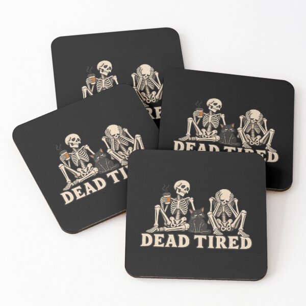 Item preview, Dead Tired Skeleton Friends and Black Cat designed and sold by AMICO77.