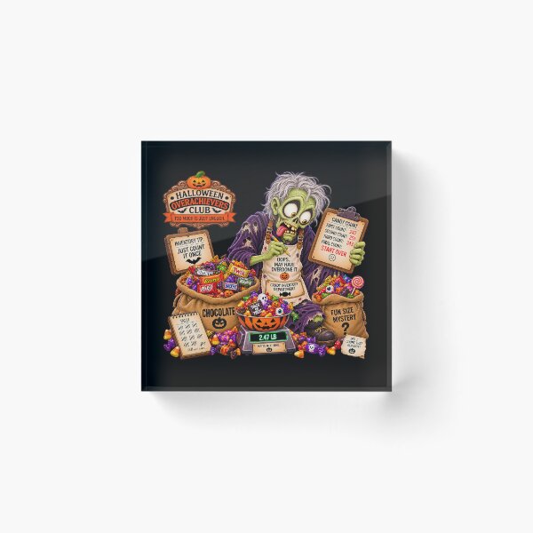 Item preview, ⚡HALLOWEEN OVERACHIEVERS CLUB -  Goolie Ghoul Candy Inventory Department - dark version designed and sold by WheelieGdArt.