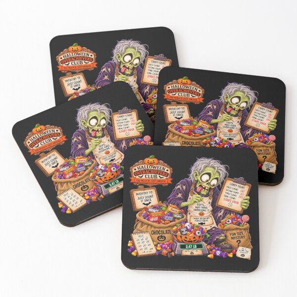 Item preview, ⚡HALLOWEEN OVERACHIEVERS CLUB -  Goolie Ghoul Candy Inventory Department - dark version designed and sold by WheelieGdArt.