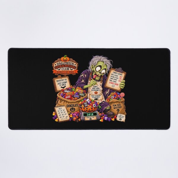 Item preview, ⚡HALLOWEEN OVERACHIEVERS CLUB - Goolie Ghoul Candy Inventory Department - dark version designed and sold by WheelieGdArt.