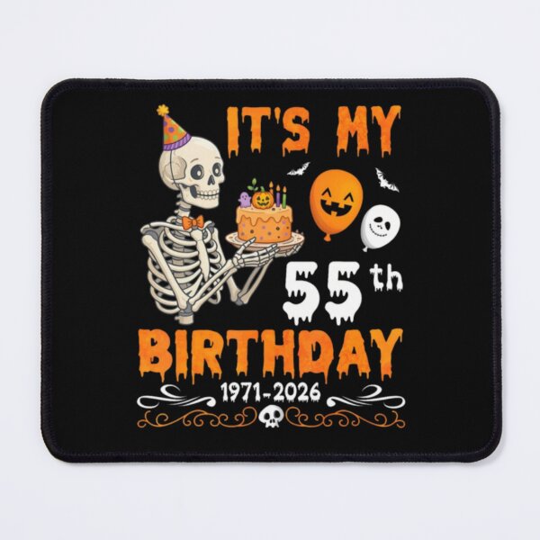 Item preview, Its My 55Th Birthday 1971 2026 Skeleton With Halloween Cake designed and sold by alvablakefg.