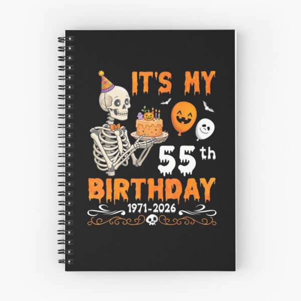 Item preview, Its My 55Th Birthday 1971 2026 Skeleton With Halloween Cake designed and sold by alvablakefg.