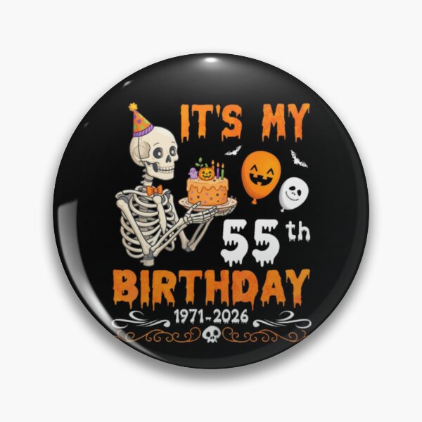 Item preview, Its My 55Th Birthday 1971 2026 Skeleton With Halloween Cake designed and sold by alvablakefg.