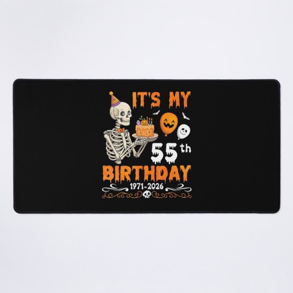 Item preview, Its My 55Th Birthday 1971 2026 Skeleton With Halloween Cake designed and sold by alvablakefg.