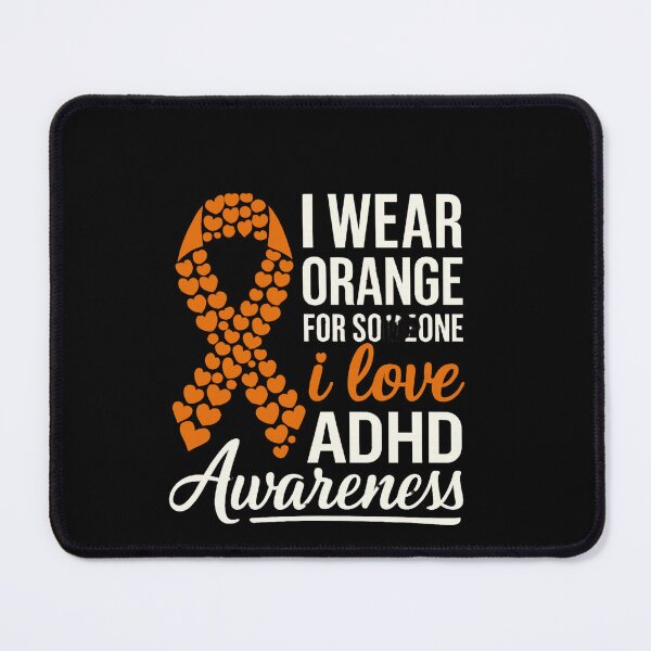 Item preview, I Wear Orange ADHD Awareness Ribbon Hearts Design designed and sold by DariaOltes.