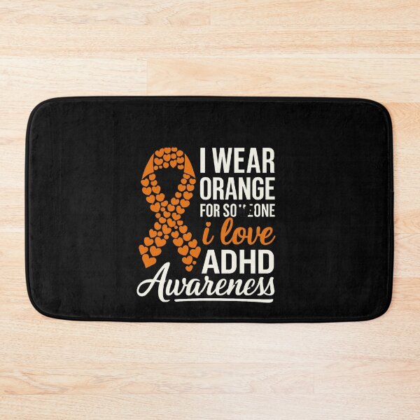 Item preview, I Wear Orange ADHD Awareness Ribbon Hearts Design designed and sold by DariaOltes.
