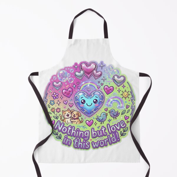 Item preview, Nothing But Love in This World Cute Kawaii Hearts Rainbow Living Things Couple designed and sold by LOVEARTDESIGN.
