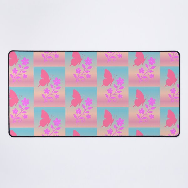 Item preview, Pink Butterfly with Violet Flowers - Spring Design Aesthetic Coquette designed and sold by AstronautMerch.