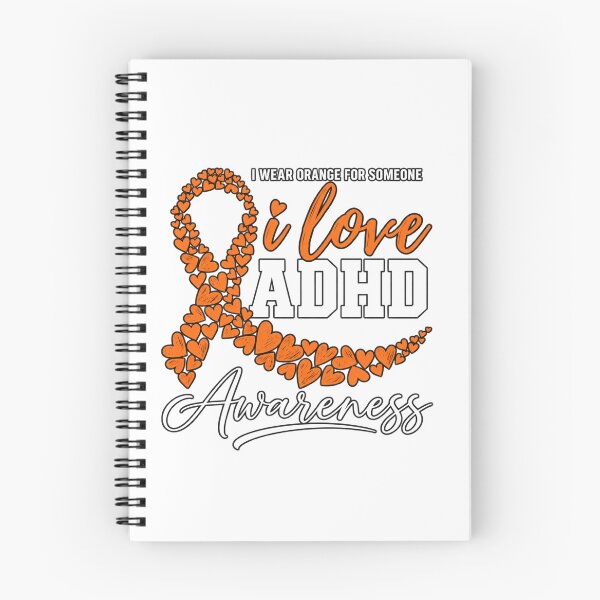 Item preview, I Love ADHD Awareness Orange Ribbon Hearts Design designed and sold by DariaOltes.