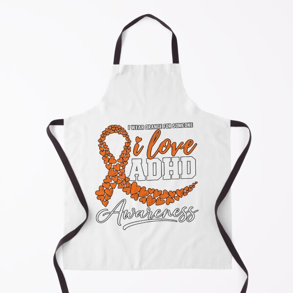 Item preview, I Love ADHD Awareness Orange Ribbon Hearts Design designed and sold by DariaOltes.