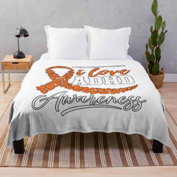 Item preview, I Love ADHD Awareness Orange Ribbon Hearts Design designed and sold by DariaOltes.