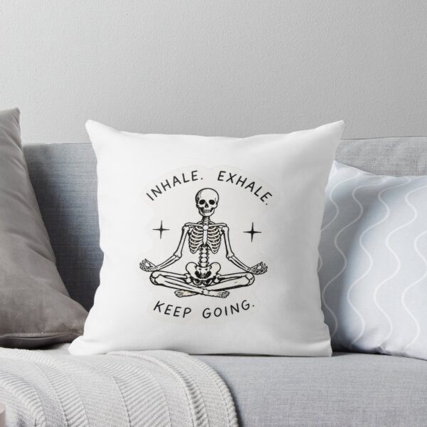 Item preview, Inhale Exhale Skeleton Sticker – Funny Meditation designed and sold by posteratorshop.