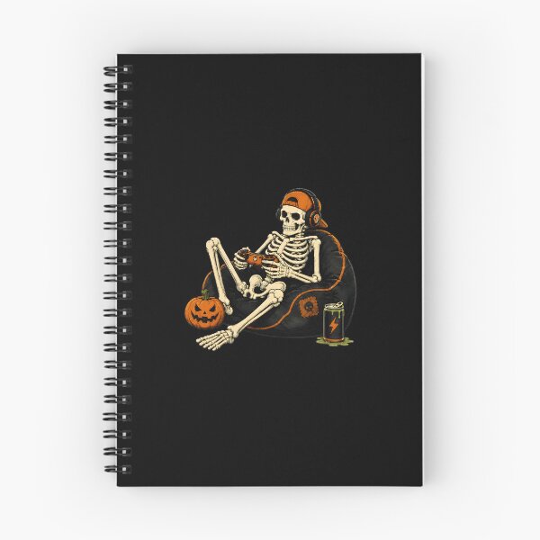 Item preview, Skeleton Gamer Beanbag Pumpkin Energy Drink Art designed and sold by OlyvieArt.