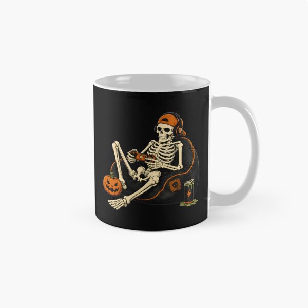 Aperçu de l'œuvre Art de pouf squelette gamer citrouille boisson énergisante créée et vendue par OlyvieArt.