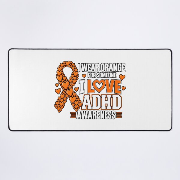 Item preview, I Wear Orange ADHD Awareness Heart Ribbon Design designed and sold by DariaOltes.