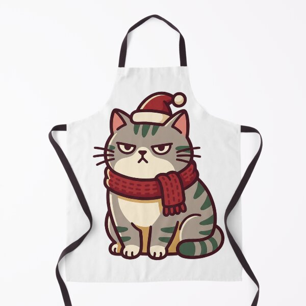 Item preview, Grumpy Christmas Cat Sticker — Funny Holiday Cat Gift for Cat Lovers designed and sold by mindshocker.